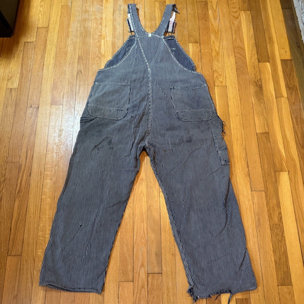 Vintage Key Distressed Patchwork Overalls - Picture 10 of 13